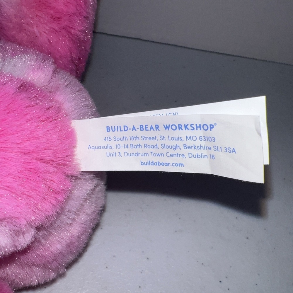 Build A Bear Plush Pink Frog Tie Dye 9" 2023 Stuffed Animal Toy - Picture 4 of 4